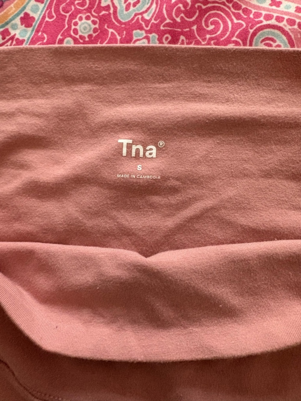 TNA Women's Pink Long-Sleeve Crop Top & High-Waist Pants Set - Picture 3 of 4